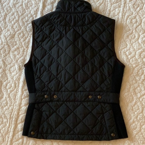 Ralph Lauren Polo Sport Black Vest with Tan Suede Size S/P - Picture 8 of 9